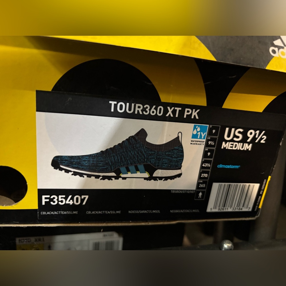 Adidas TOUR360 XT PK Black and Blue Golf Shoes